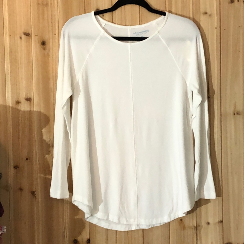 Soft Surroundings Basic White Top Small Long Sleeve